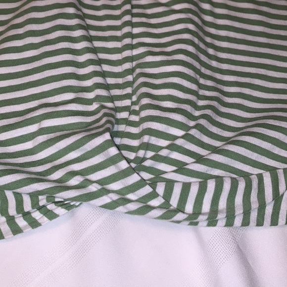 ✨ 2/$15 Banana Republic | Green striped flutter designer tee - Picture 3 of 8
